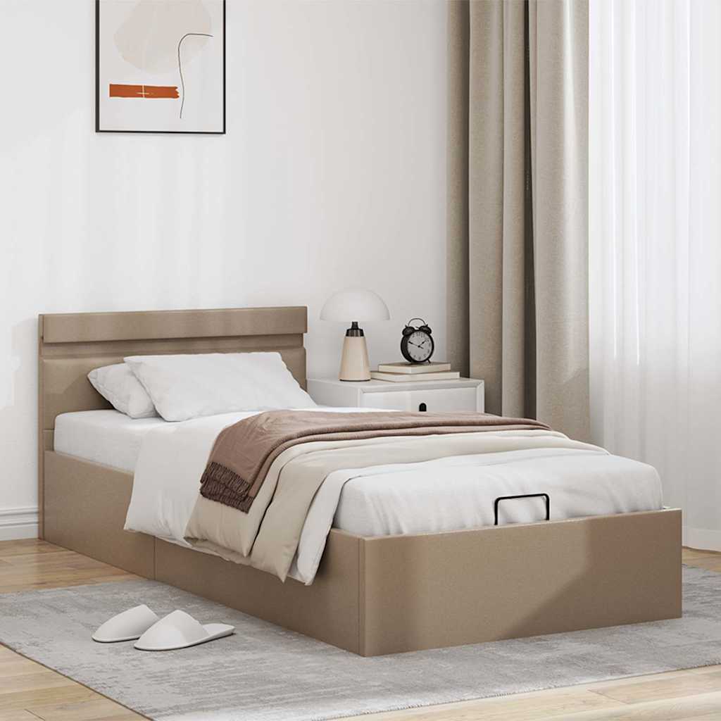Giroletto Idraulico con LED Cappuccino Similpelle 90x200 cm