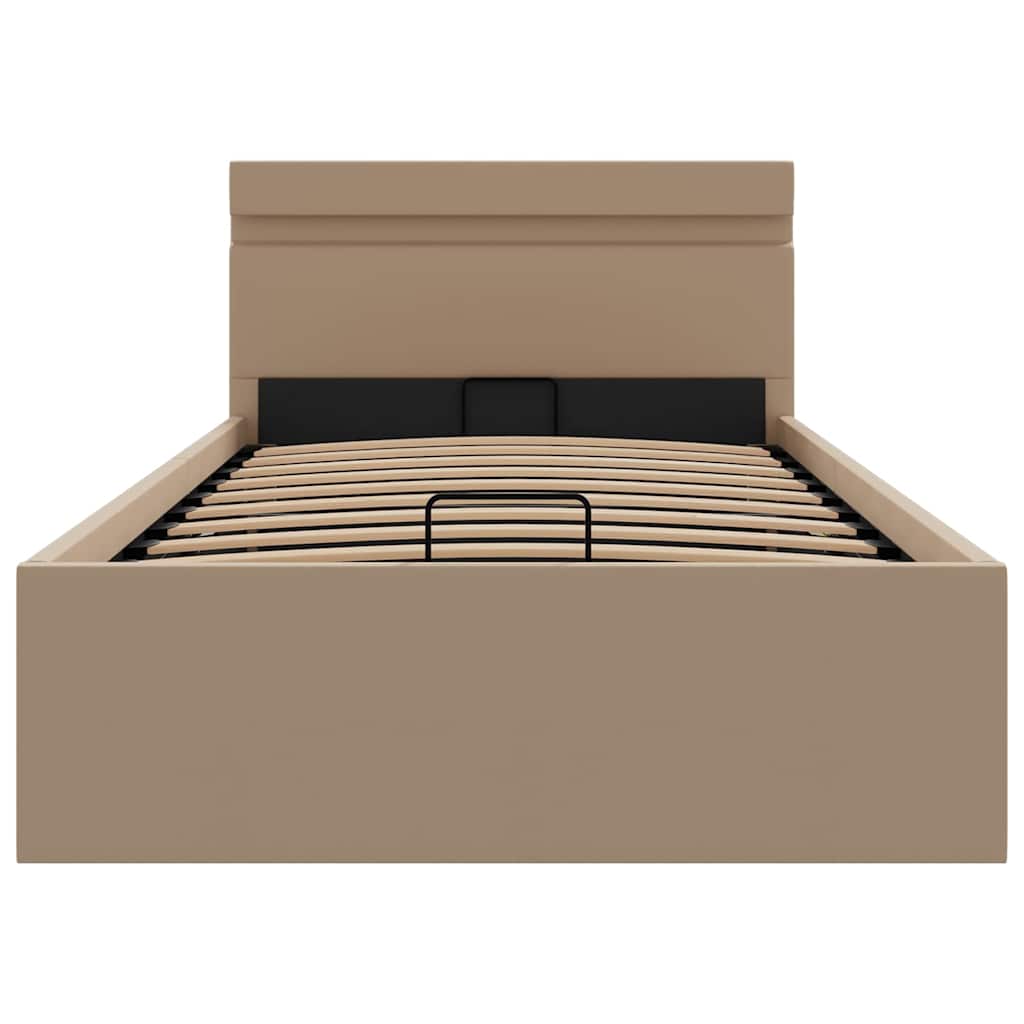 Giroletto Idraulico con LED Cappuccino Similpelle 90x200 cm
