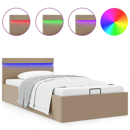 Giroletto Idraulico con LED Cappuccino Similpelle 100x200cm