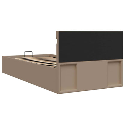 Giroletto Idraulico con LED Cappuccino Similpelle 100x200cm