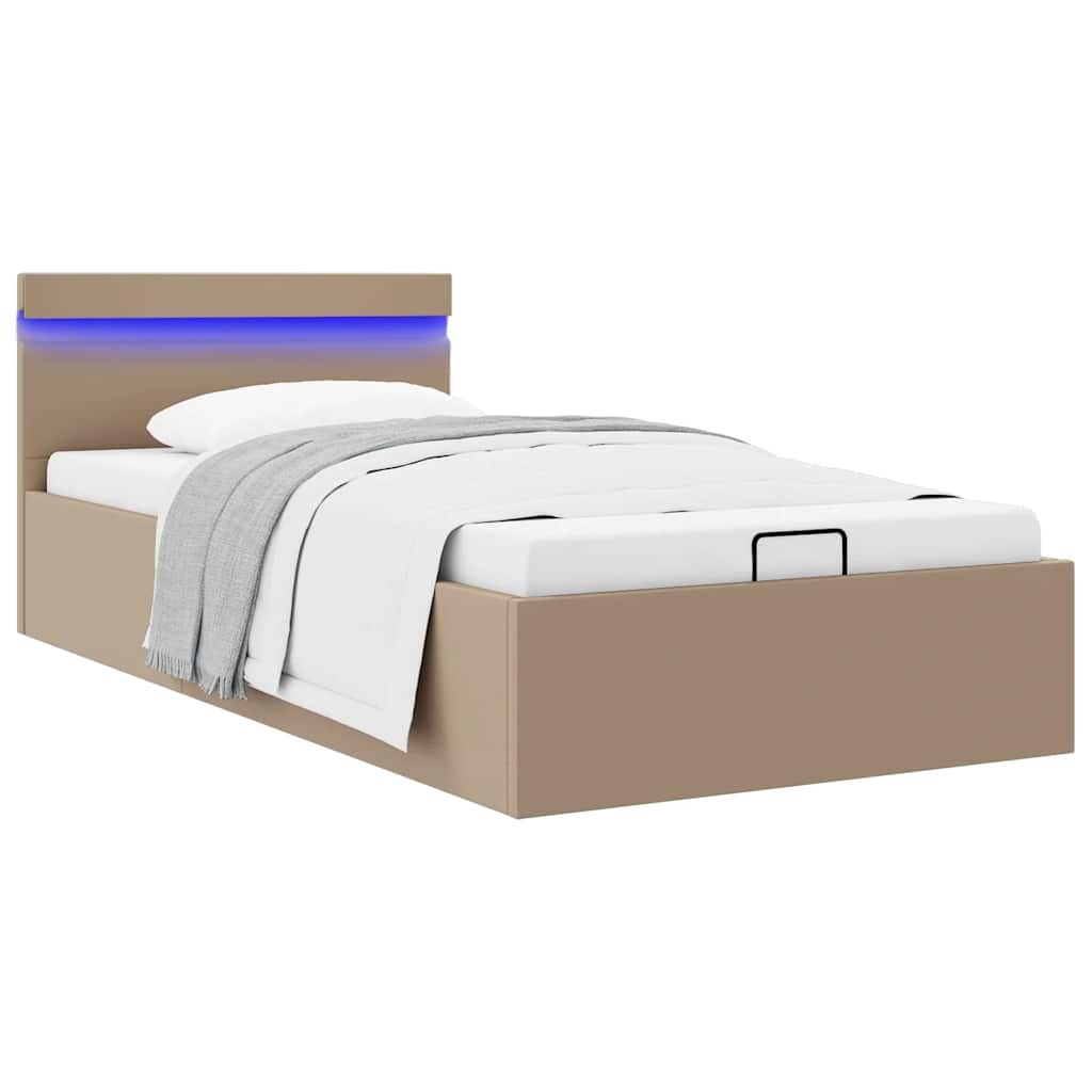 Giroletto Idraulico con LED Cappuccino Similpelle 100x200cm | homemem39
