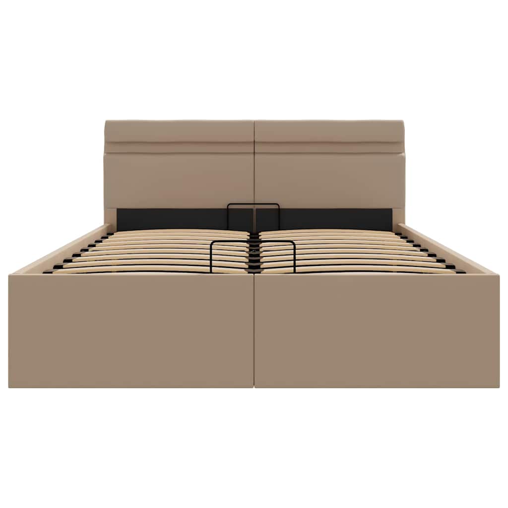 Giroletto Idraulico con LED Cappuccino Similpelle 140x200cm