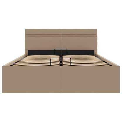 Giroletto Idraulico con LED Cappuccino Similpelle 140x200cm
