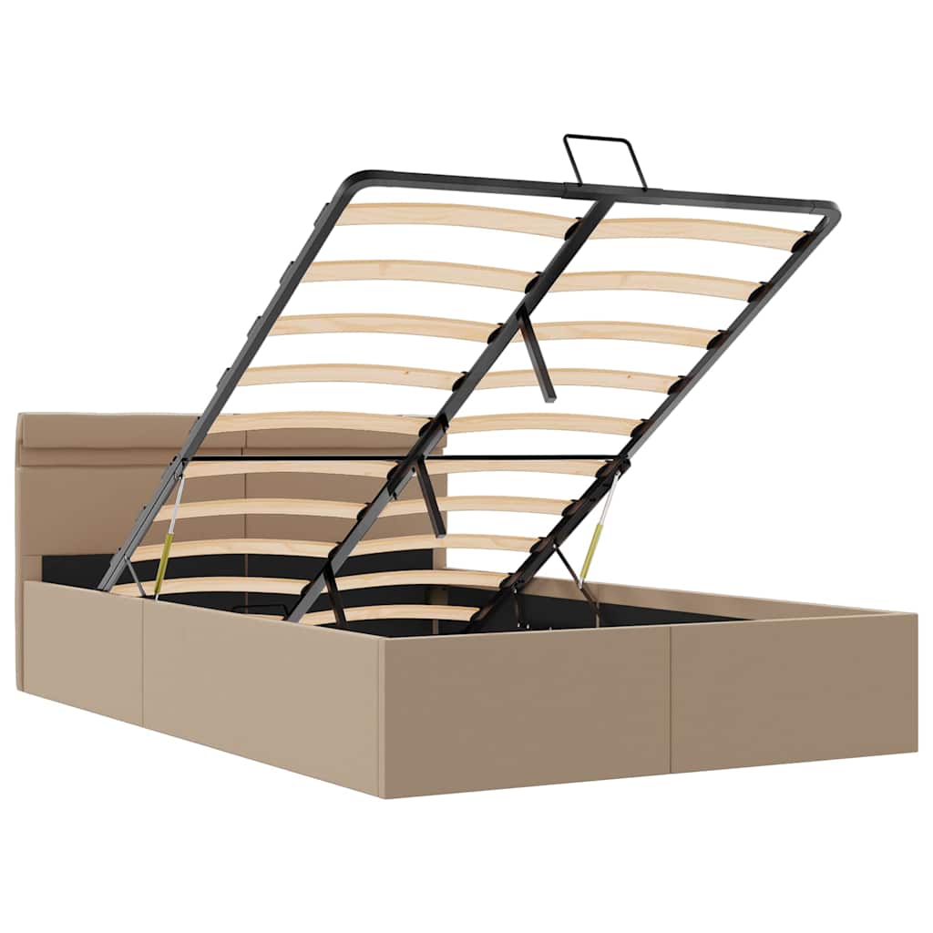 Giroletto Idraulico con LED Cappuccino Similpelle 140x200cm