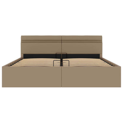 Giroletto Idraulico con LED Cappuccino Similpelle 180x200cm | homemem39