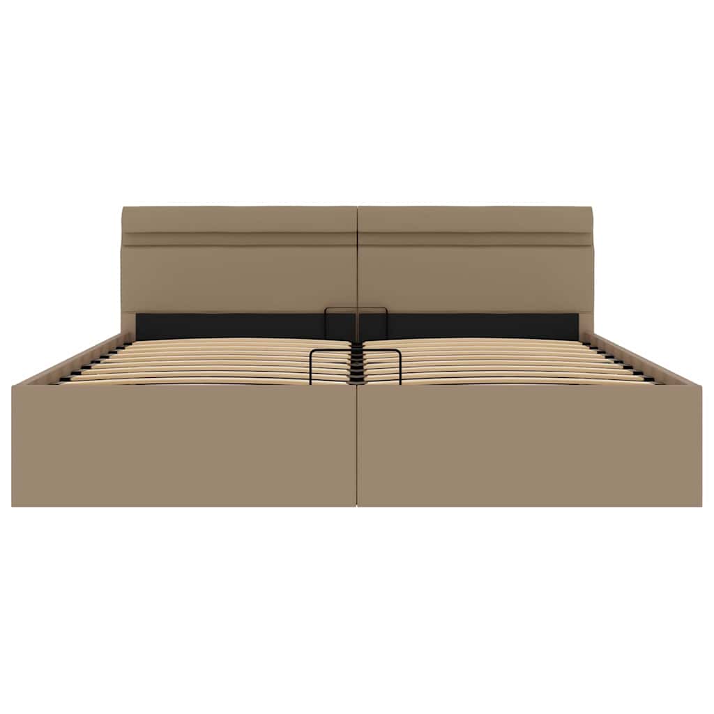 Giroletto Idraulico con LED Cappuccino Similpelle 180x200cm