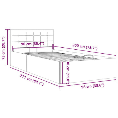 Giroletto Idraulico Contenitore Grigio Scuro Tessuto 90x200cm