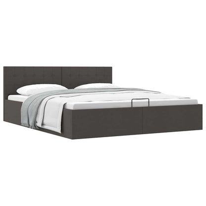 Giroletto con Contenitore Grigio Scuro in Tessuto 160x200 cm