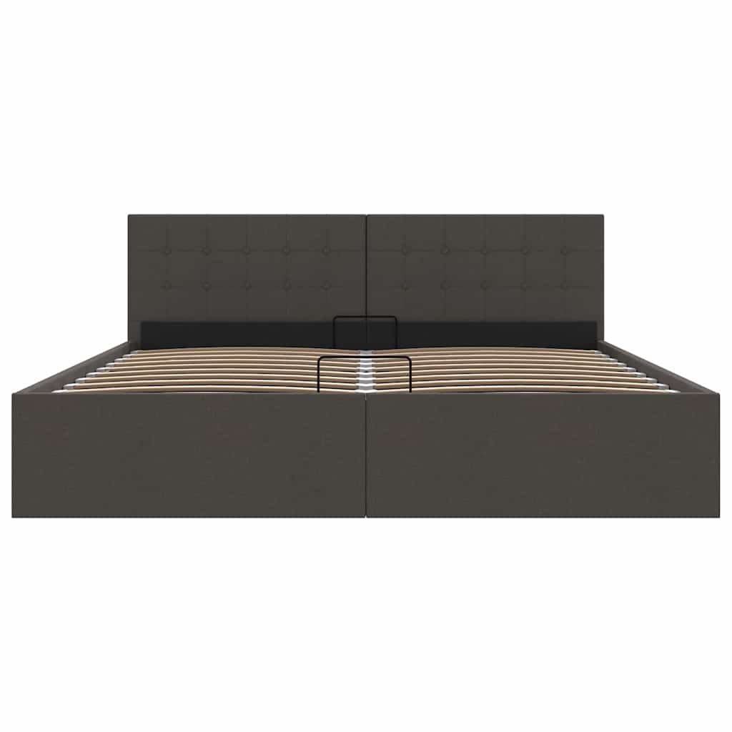 Giroletto con Contenitore Grigio Scuro in Tessuto 160x200 cm