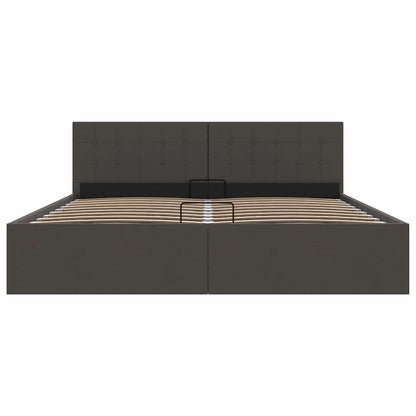 Giroletto con Contenitore Grigio Scuro in Tessuto 160x200 cm