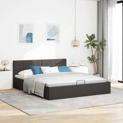 Giroletto con Contenitore Grigio Scuro in Tessuto 180x200 cm