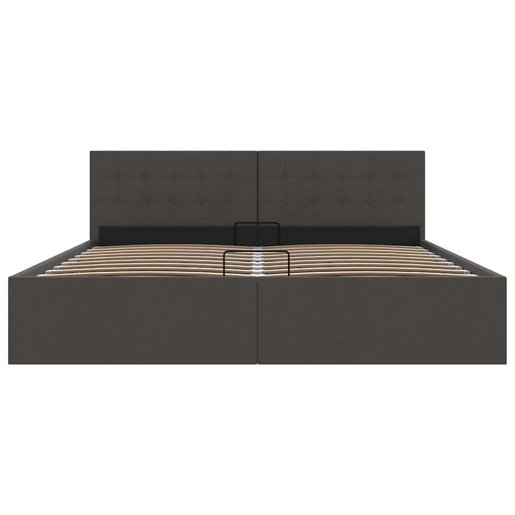 Giroletto con Contenitore  Grigio Scuro in Tessuto 180x200 cm | homemem39