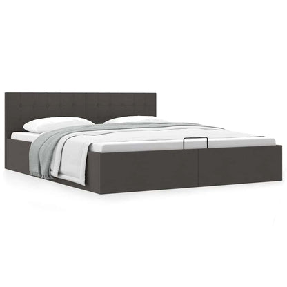 Giroletto con Contenitore  Grigio Scuro in Tessuto 180x200 cm | homemem39