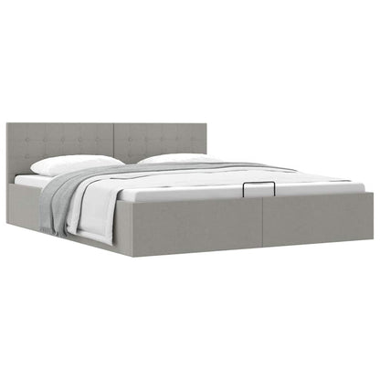 Giroletto con Contenitore Grigio Chiaro in Tessuto 160x200 cm | homemem39