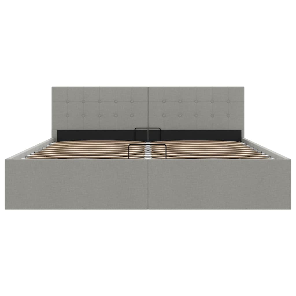 Giroletto con Contenitore Grigio Chiaro in Tessuto 160x200 cm