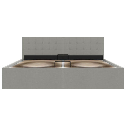 Giroletto con Contenitore Grigio Chiaro in Tessuto 160x200 cm