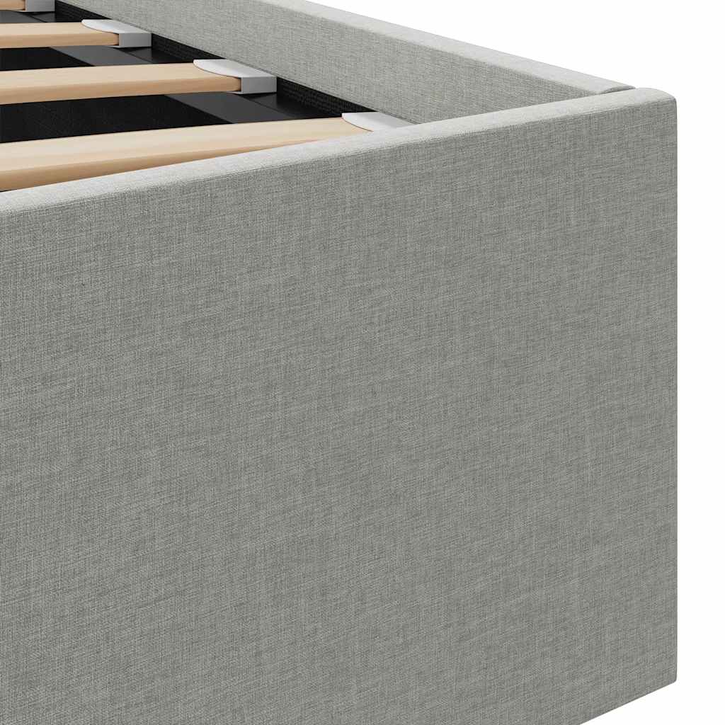 Giroletto con Contenitore Grigio Chiaro in Tessuto 160x200 cm | homemem39