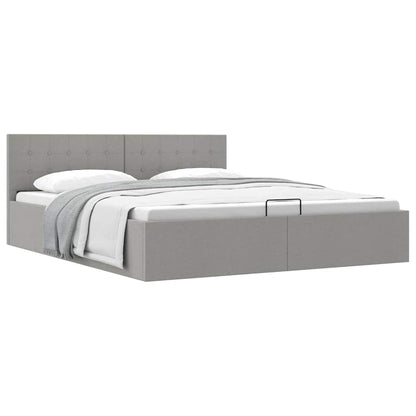 Giroletto con Contenitore Grigio Chiaro in Tessuto 180x200 cm