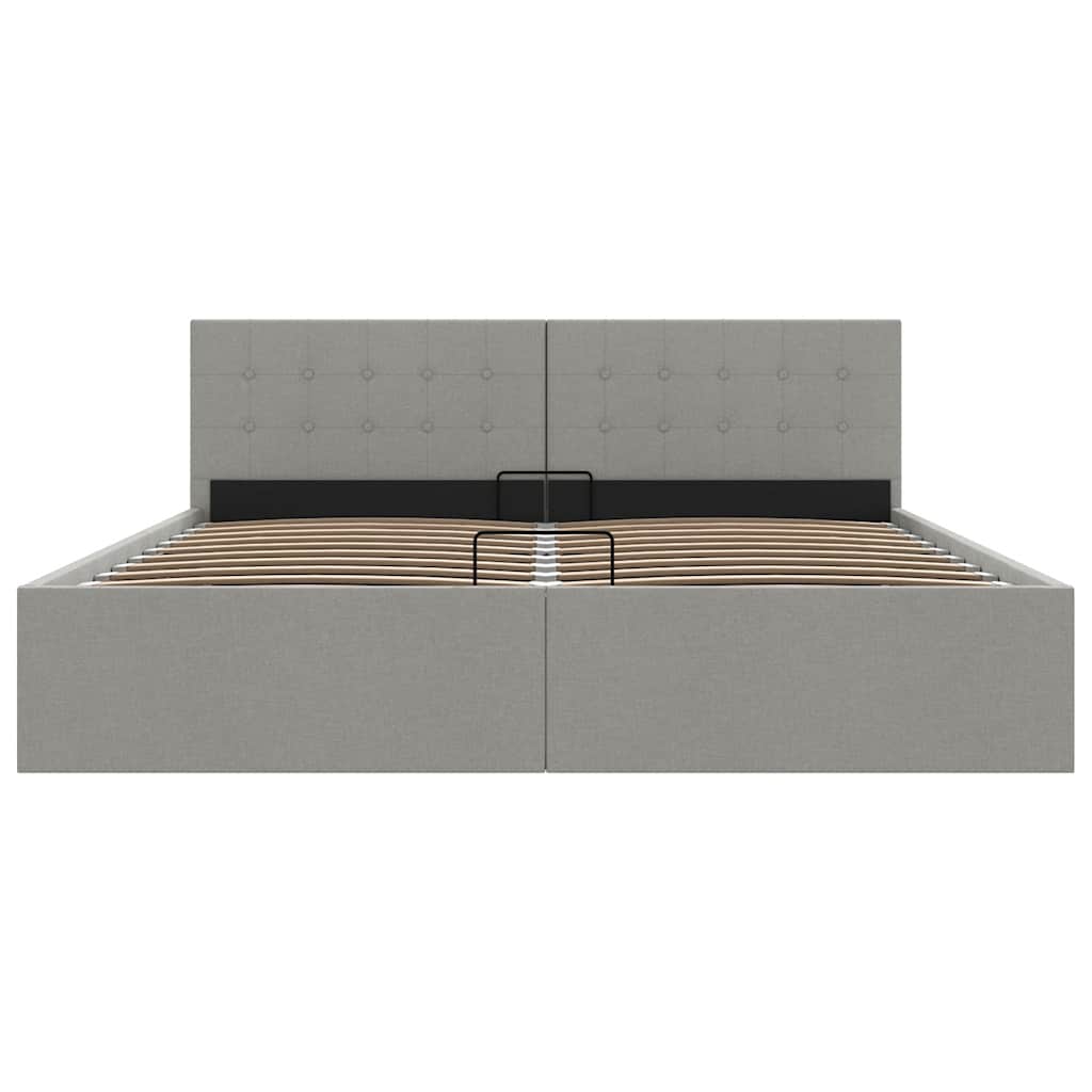 Giroletto con Contenitore Grigio Chiaro in Tessuto 180x200 cm