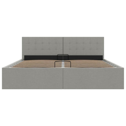 Giroletto con Contenitore Grigio Chiaro in Tessuto 180x200 cm