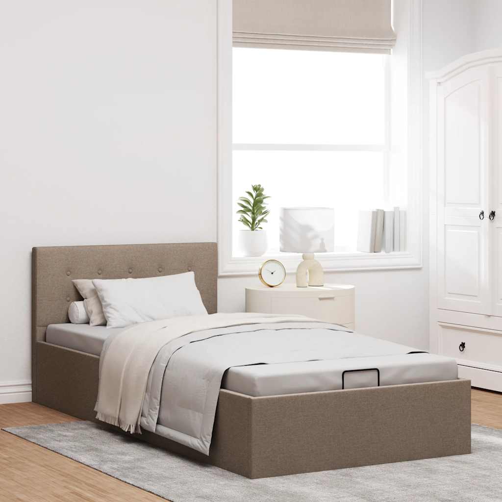 Giroletto con Contenitore Grigio Talpa in Tessuto 90x200 cm