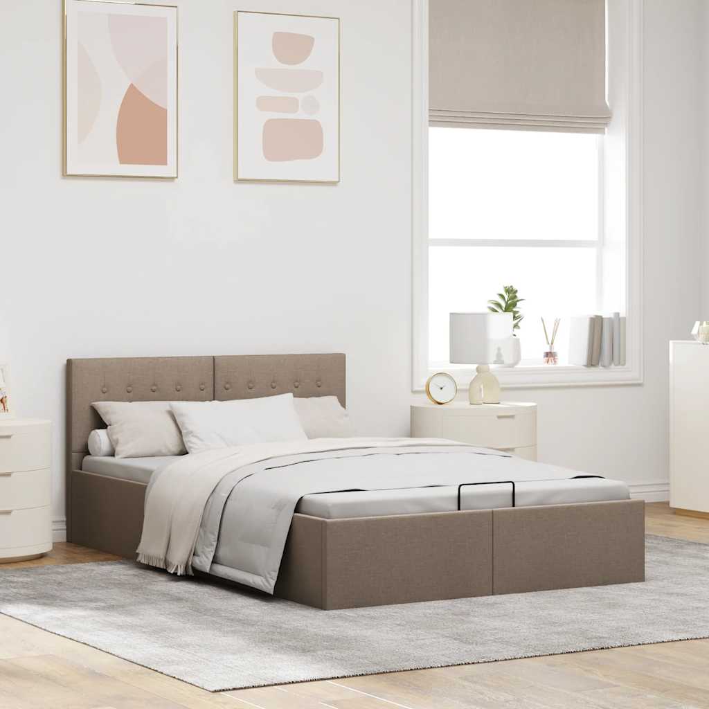 Giroletto con Contenitore Grigio Talpa in Tessuto 120x200 cm