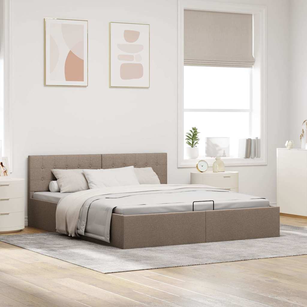 Giroletto con Contenitore Grigio Talpa in Tessuto 180x200 cm
