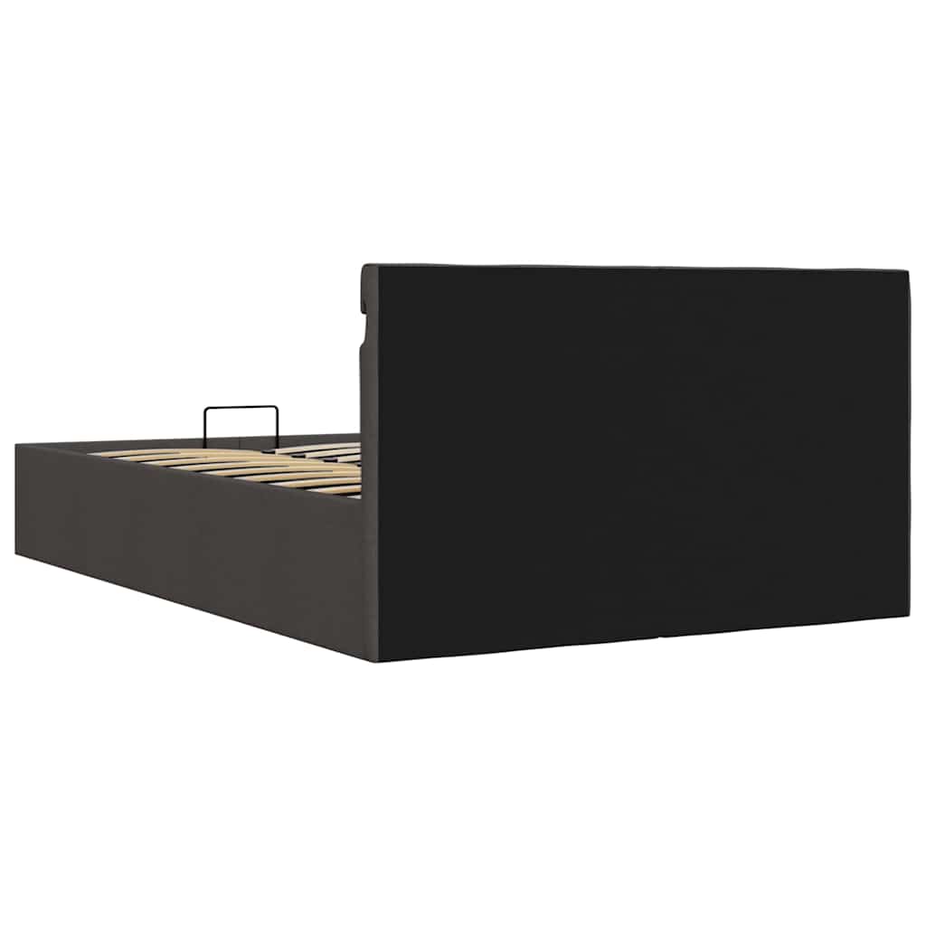 Giroletto con Contenitore e LED Grigio Scuro Tessuto 120x200 cm