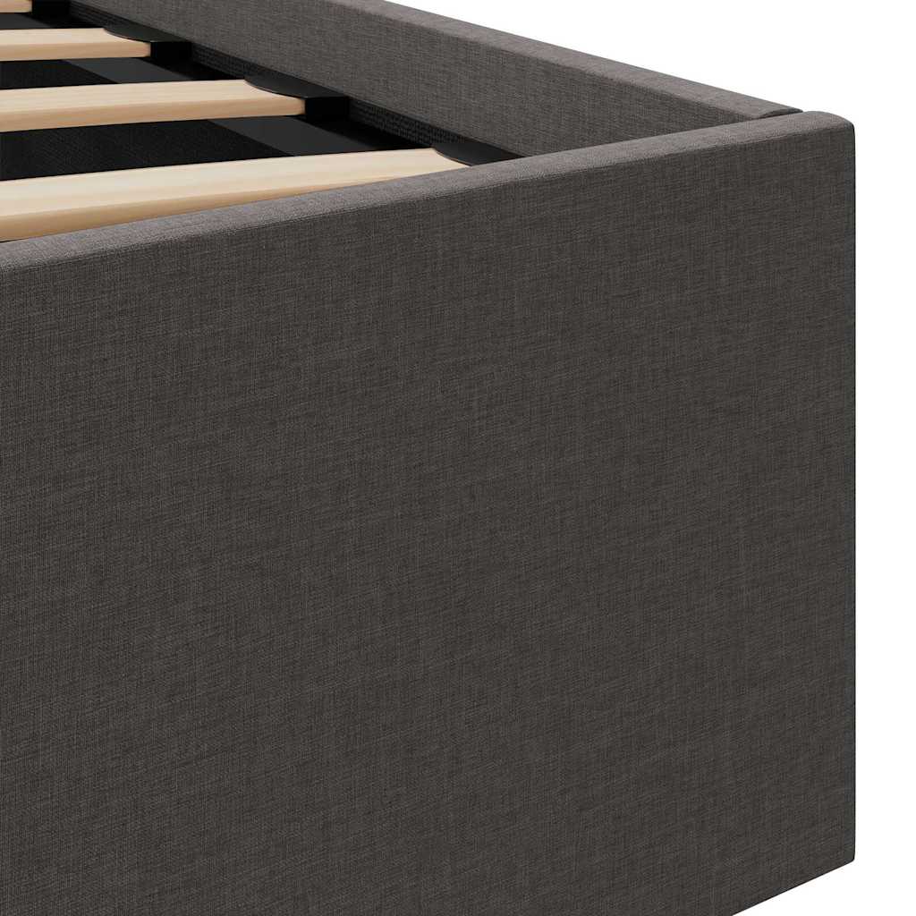 Giroletto con Contenitore e LED Grigio Scuro Tessuto 180x200 cm | homemem39