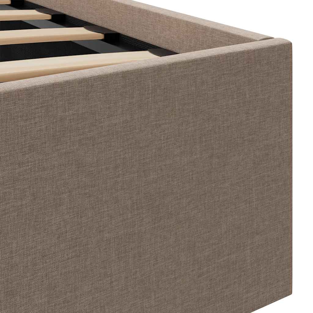 Giroletto Idraulico Contenitore e LED Tortora Tessuto 90x200 cm | homemem39