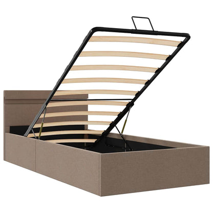 Giroletto con Contenitore e LED Tortora Tessuto 100x200 cm