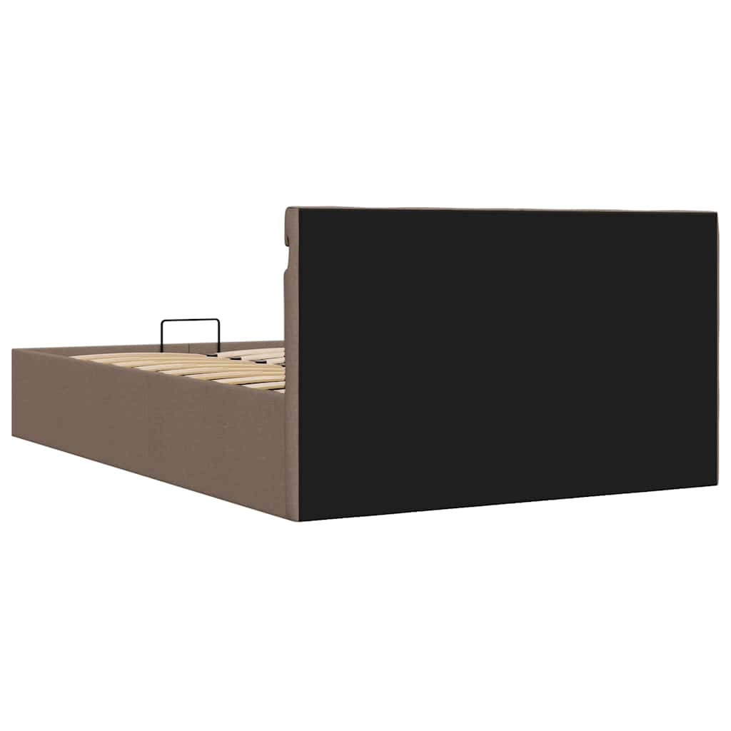 Giroletto con Contenitore e LED Tortora Tessuto 140x200 cm