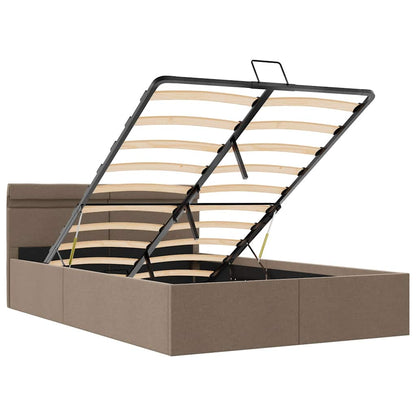 Giroletto con Contenitore e LED Tortora Tessuto 140x200 cm