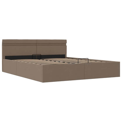 Giroletto Idraulico Contenitore LED Tortora Tessuto 160x200cm | homemem39