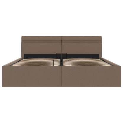 Giroletto Idraulico Contenitore LED Tortora Tessuto 160x200cm | homemem39