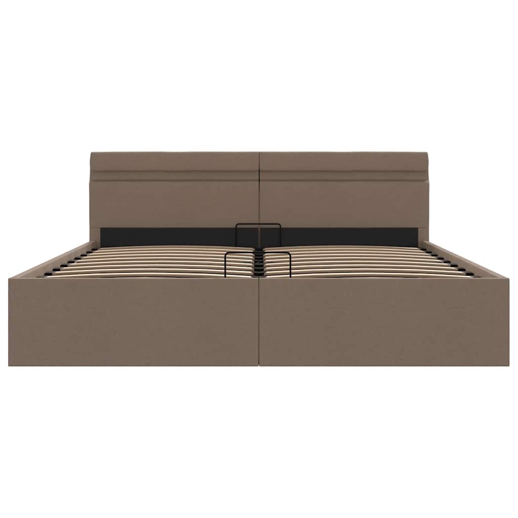Giroletto Idraulico Contenitore LED Tortora Tessuto 160x200cm