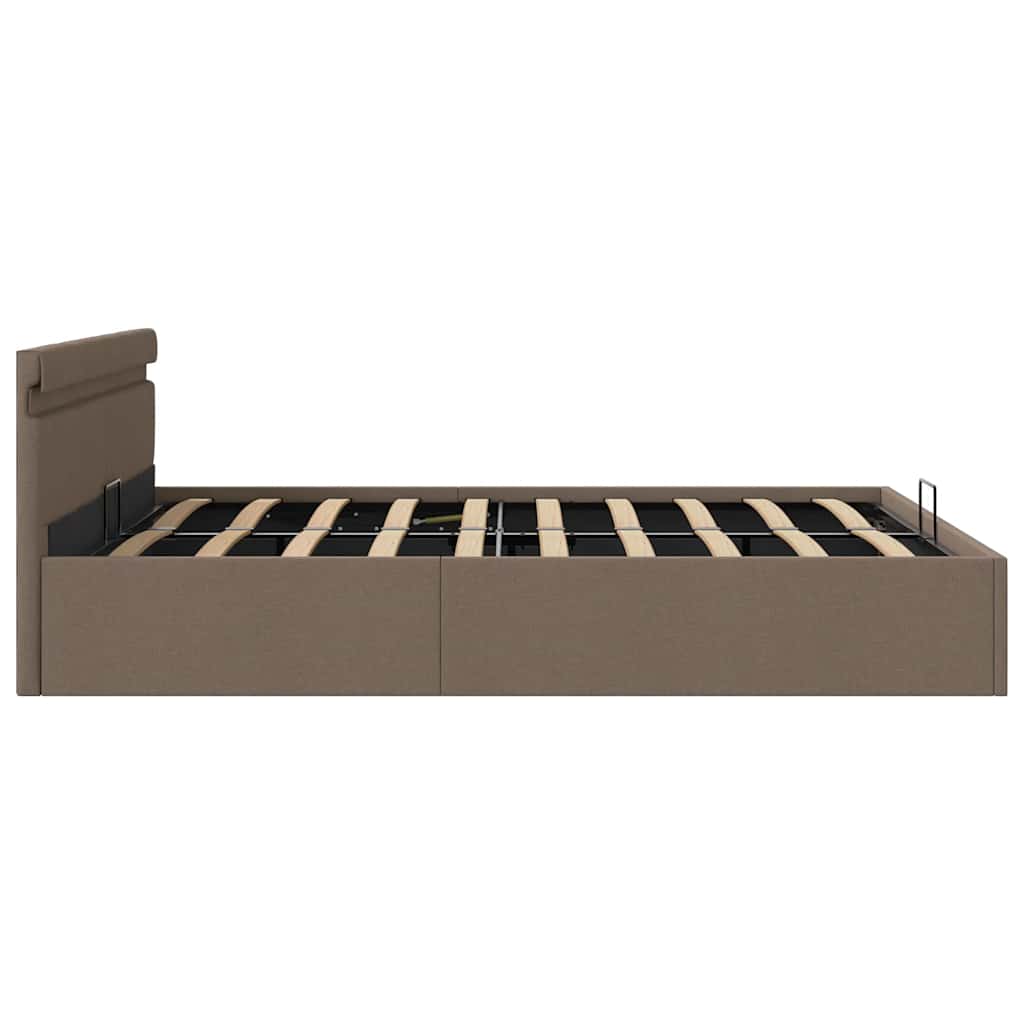 Giroletto Idraulico Contenitore LED Tortora Tessuto 160x200cm | homemem39
