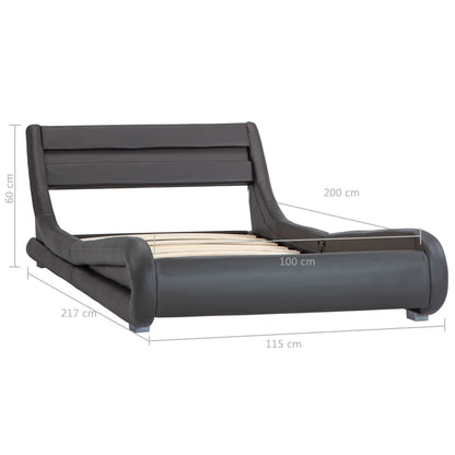 Giroletto con LED Grigio in Similpelle 100x200 cm