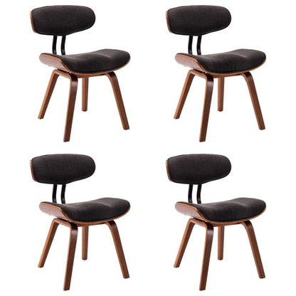 Sedie da Pranzo 4 pz Grigie in Legno Piegato e Similpelle | homemem39