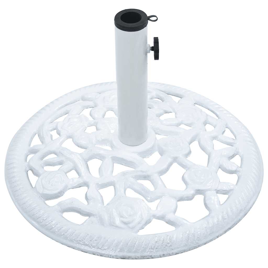 Base Ombrellone Bianca 12 kg 48 cm in Ghisa | homemem39