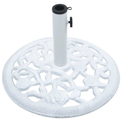 Base Ombrellone Bianca 12 kg 48 cm in Ghisa | homemem39