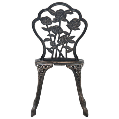 Sedie da Bistrot 2 pz in Alluminio Pressofuso Bronzo | homemem39