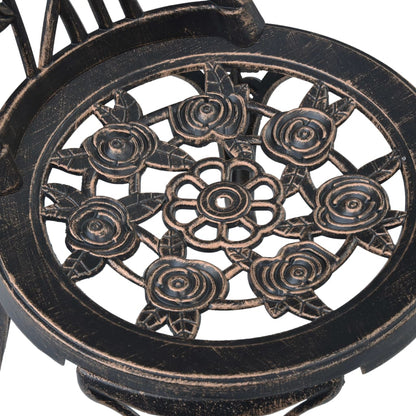 Sedie da Bistrot 2 pz in Alluminio Pressofuso Bronzo - homemem39