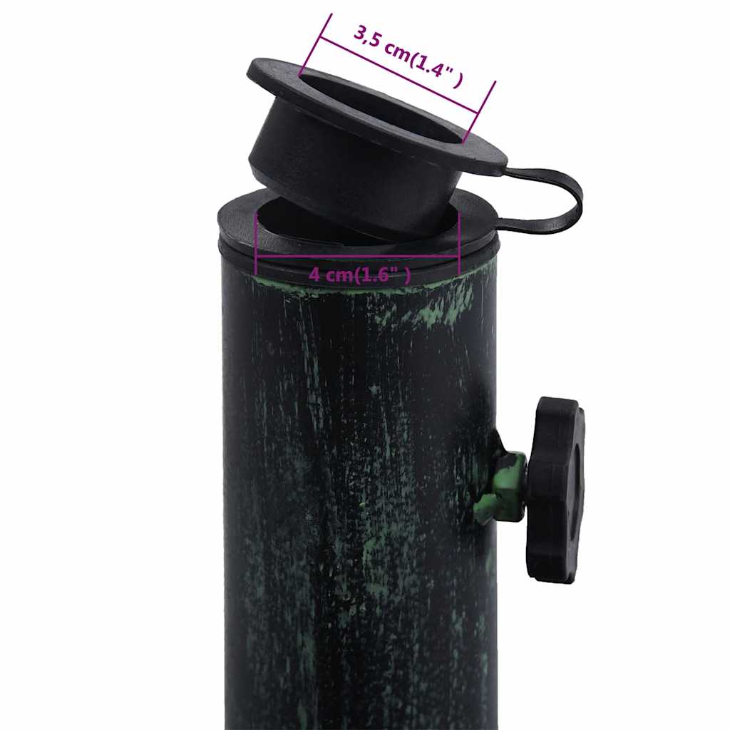 Base Ombrellone Verde 12 kg 49 cm in Ghisa | homemem39