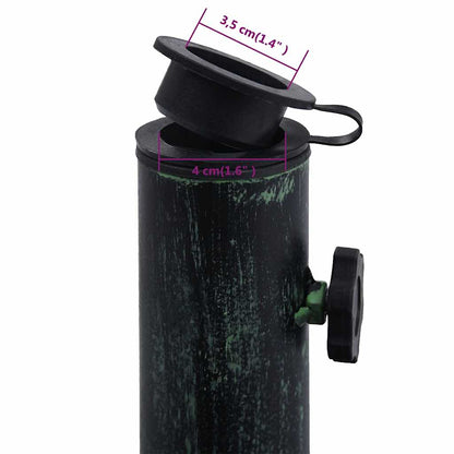Base Ombrellone Verde 12 kg 49 cm in Ghisa | homemem39