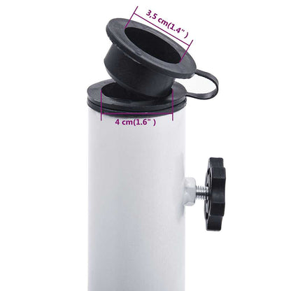 Base Ombrellone Bianca 12 kg 49 cm in Ghisa | homemem39