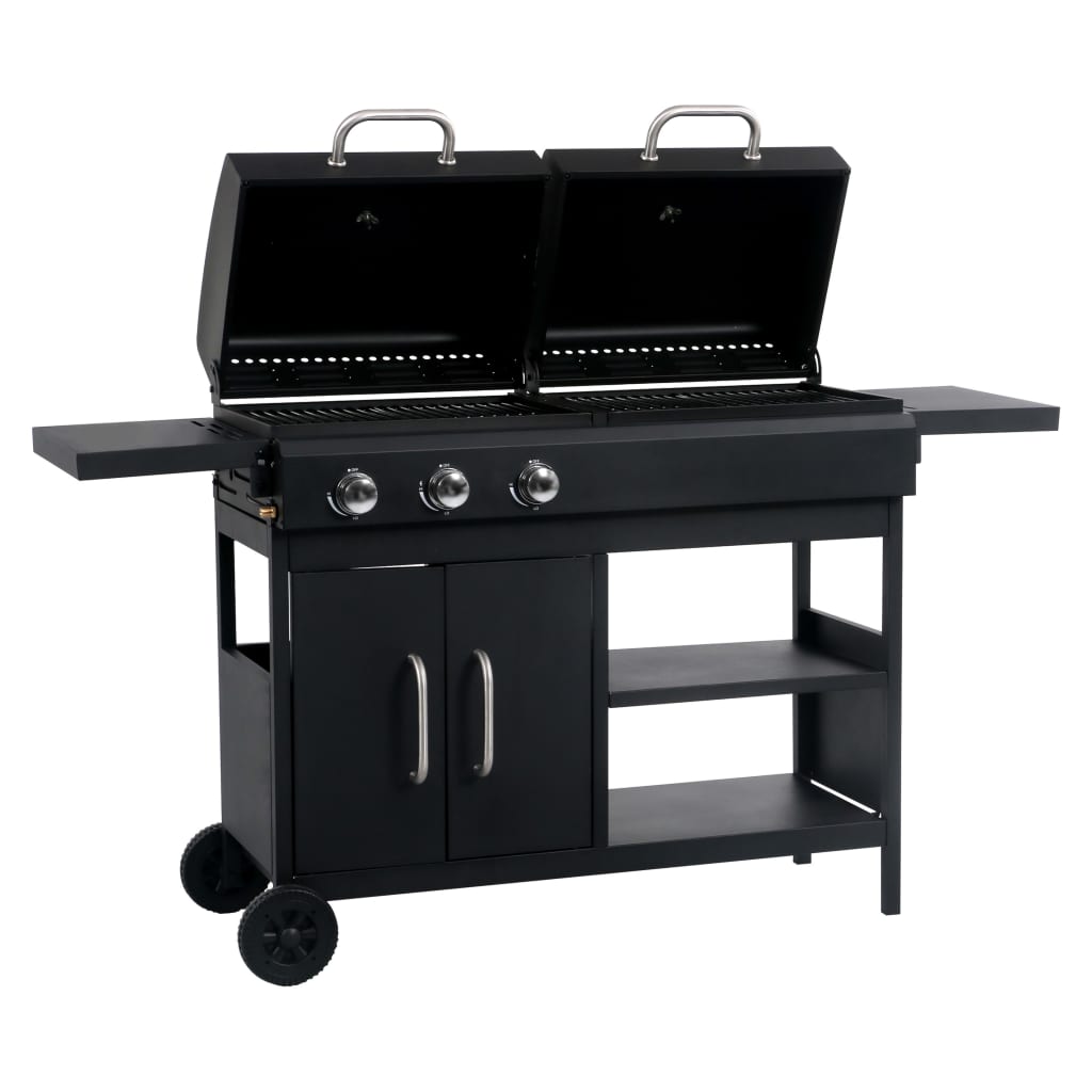 Barbecue Combinato Carbone e Gas 3 Fuochi - homemem39