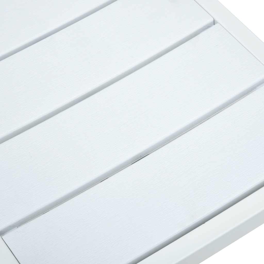 Sedie da Giardino 4 pz Bianche in HDPE Aspetto Legno | homemem39