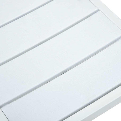 Sedie da Giardino 4 pz Bianche in HDPE Aspetto Legno | homemem39