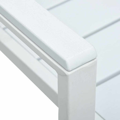 Sedie da Giardino 4 pz Bianche in HDPE Aspetto Legno